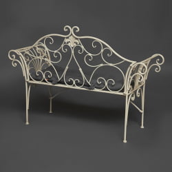 Скамья Secret de Maison BEAUJOLAIS + подушка (mod. PL08-8574) металл, 136х46х96см, белый антик (antique white)