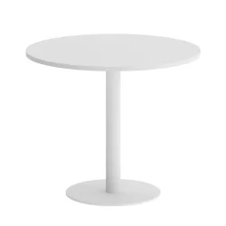 Стол журнальный круглый HOME OFFICE VR.SP-5-90.1 Белый Бриллиант/Белый металл