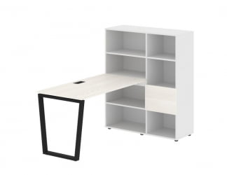 Рабочая станция EDIS EVRST 1113 Ясень Траун Черный Белый