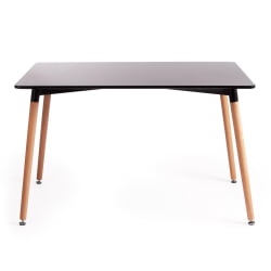 Обеденный стол JOHN (mod. T1001) МДФ/дерево, 80 х 120 х 75 см , Black (черный)/ Natural (натуральный)