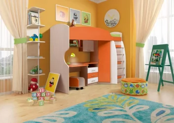 Уголок школьника Юниор-5 МДФ матовый Дуб молочный/Светло-зеленый/Белый