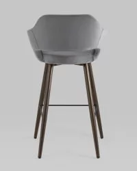 Стул барный Саймон Б велюр Темно-серый