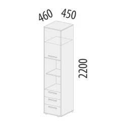Стеллаж в детскую Аляска 501.04
