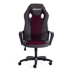 Кресло RACER кож/зам/ткань, металлик/бордо, 36/13