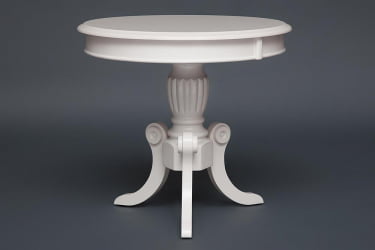 Круглый стол MEEN ( MO-ET ) дерево гевея/мдф, 59х59х55см, ivory white (слоновая кость 2-5)