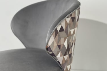 Стул Остин (серый (велюр)/черный)