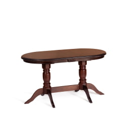 Раздвижной овальный стол COPPOLA бук, мдф, 140+40x80x77см, Tobacco, узор прямой