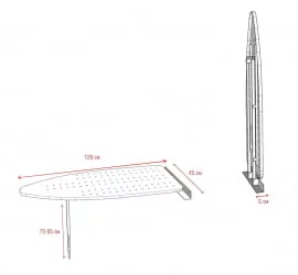 Механизм встроенной гладильной доски Shelf.On Серый металлик
