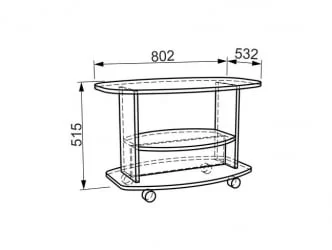 Стол в гостиную Лидер модуль 01 Дуб млечный