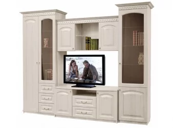 Комплект мебели для спальн и гостиной Гармония-4 №2 Дуб беленый Туя светлая