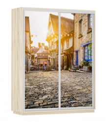 Шкаф-купе двухдверный Экспресс Дуо 1600х2200х Улица/Дуб сонома / 1600х2200h