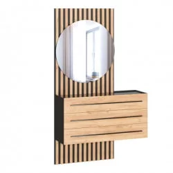 Прихожая в коридор современная Неаполь №1 Черный Дуб Золотой