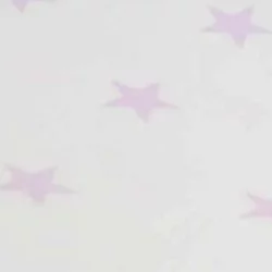 Балдахин для кроватки сиреневые звезды на белом