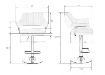 Стул барный ДОБРИН CХАРЛЙ Кремовый / DOBRIN CHARLY