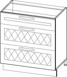 Стол кухонный (3 ящика с системой плавного закрывания) Тиффани 19.92