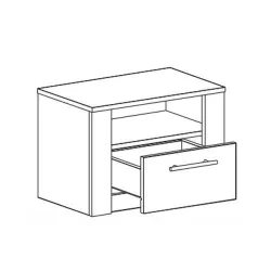 Тумба прикроватная Элана №6 Бодега Белая/Сандал матовый Белый