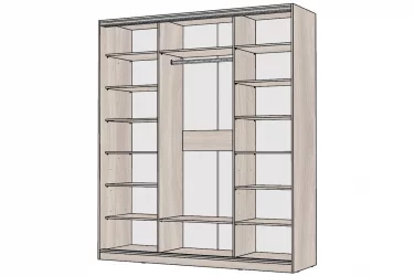 Шкаф-купе 3-х дверный Виктория 2000х584х2300, Ясень шимо светлый 20ДЗЗЗДЗЗЗДЗЗЗ-ПППП-Яшс 310-2437