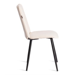 Металлический стул Asti TREND, велюр, молочный/черный, 4, 47х54х86 см