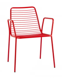 Стул Дели с подлокотниками металл Красный