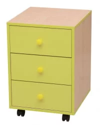 Тумба выкатная Юниор-11.2 Дуб молочный/Синий