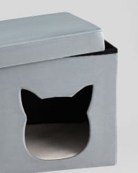 Пуф складной с ящиком Store Pet бирюзовый