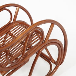 Кресло-качалка VIENNA (разборная) / без подушки / ротанг top quality, 58x133x102 см, Pecan (орех)