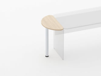 Приставка-полукруг Glassy 2.14 Дуб молочный