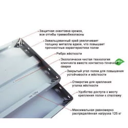 Полка СТФУ 100х50