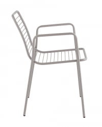 Стул Дели с подлокотниками металл серый