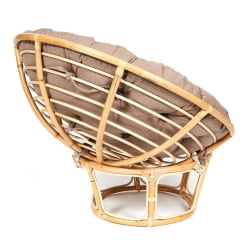 Кресло PAPASAN ECO/ПАПАСАН ЭКО P115-1/SP STD /c подушкой, ремешками/ Natural (натуральный), экошерсть Коричневый, 1811-5