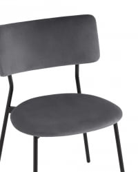 Стул Амелия велюр темно-серый