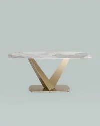 Обеденный стол Аврора 180x90 Белый мрамор