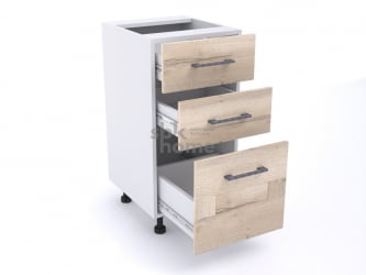 Стол с ящиками СЯ-40 (520), Дублин (400*520*820) Дуб галифакс белый, 21680 