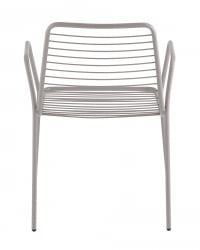 Стул Дели с подлокотниками металл серый