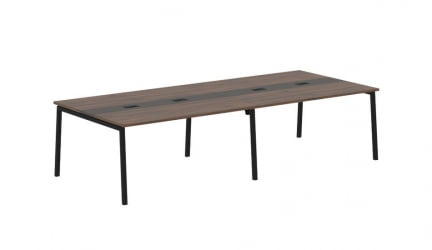 Переговорный стол EDIS ELCT 3114 Дуб Денвер темный Мокко Черный