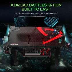 Игровой компьютерный стол EUREKA ERK-EGD-S62B Черный с RGB