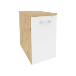 Тумба низкая выдвижная приставная / опорная ONIX O.VTPO-1.7 Тиквуд Светлый/Белый