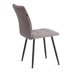 Металлический стул Bari LT, велюр, серый/черный, 29, 41х55х89 см