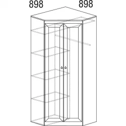 Шкаф угловой Инна 606  Денвер темный