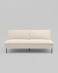 Диван прямой Кассель Д велюр рельефный молочный