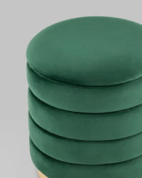 Пуф Франсис с ящиком велюр Зеленый
