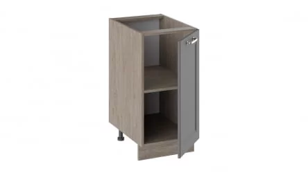 Шкаф напольный Одри Н_72-40_1ДР  Дуб Сонома трюфель/Серый шелк