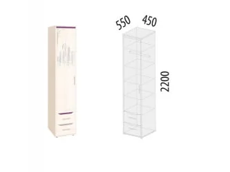 Детский шкаф для одежды Мегаполис 55.22.1