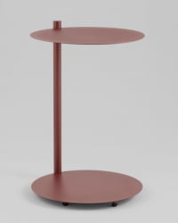 Журнальный столик Siara металл бордовый