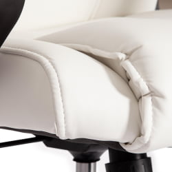 Кресло BERGAMO хром (22) кож/зам, белый, 36-01