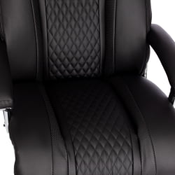 Кресло офисное Труст (макс) кож/зам, черный/черный стеганный/черный, 36-6/36-6/36-6/06 / Trust (max)