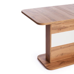 Обеденный стол SMART ЛДСП, 105-140х68,6х75 см, Дуб вотан/Белый