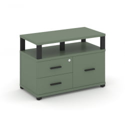 Тумба приставная сервисная с надставкой широкой CONCEPT CN.TSR-003 B/W Кобо Черный