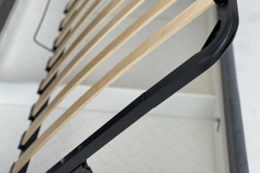 Односпальная кровать с подъемным механизмом Бест (Софа) КМ.S-15 графит (велюр)