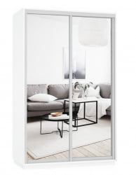 Шкаф-купе двухдверный Экспресс Дуо Экспенс 1400х2200h Белый снег